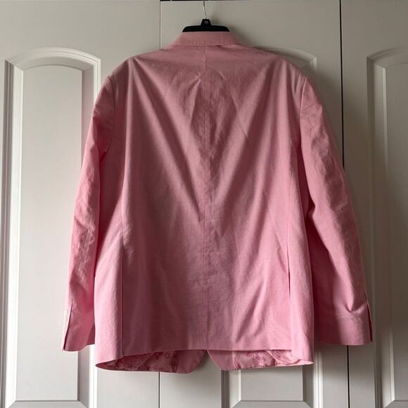 Izod Men's Cotton Blazer in Soft Pink Size 46R - Picture 4 of 4